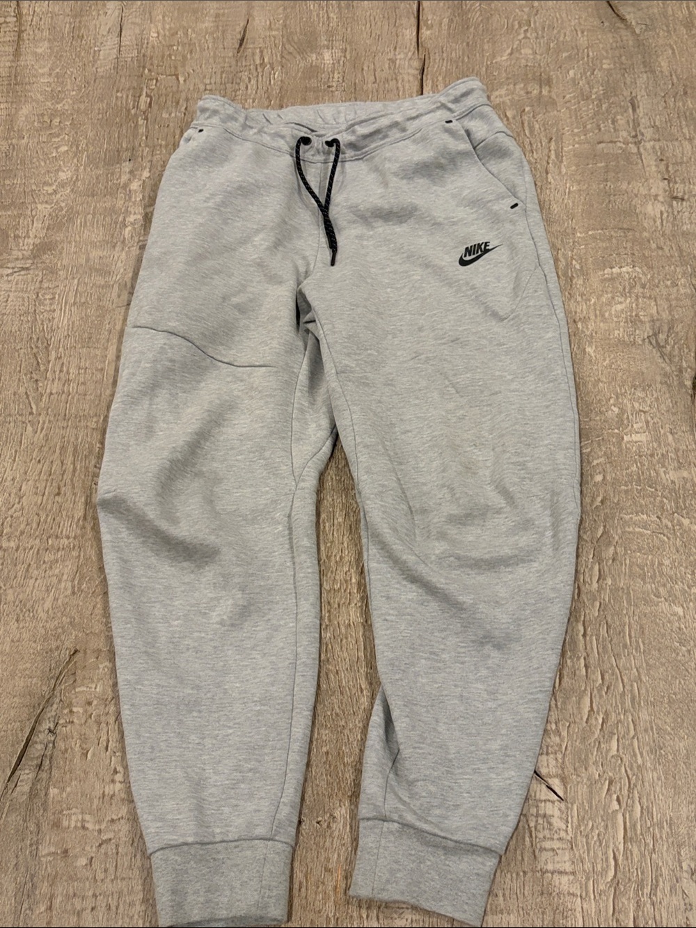 Nike Light Gray Sweatpants with Black Drawstring